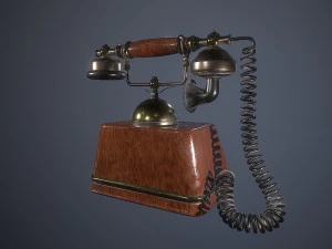 vintage retro telephone 3D Model
