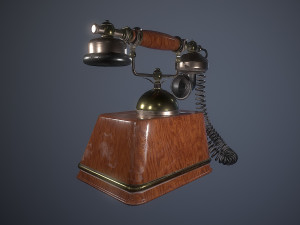 vintage retro telephone 3D 模型