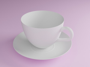 DONUT AND CUP OF COFFE 3D 模型