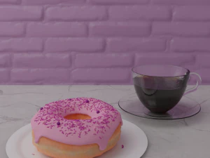 DONAT DAN SEANGKIL KOPI Model 3D