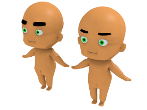 chibi simples 3D मॉडल