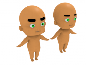 chibi simples 3D मॉडल