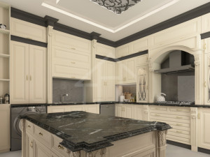 classic kitchen design 3D मॉडल