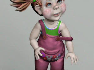of a funny cool child 3D Model