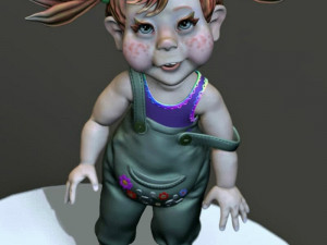 of a funny cool child Modello 3D