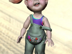 of a funny cool child Modello 3D
