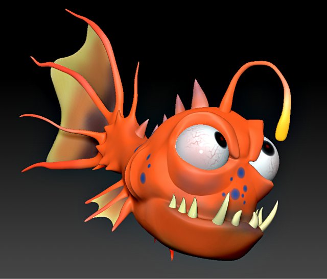 fish lantern 3D 模型 .c4d .max .obj .3ds .fbx .stl .blend 