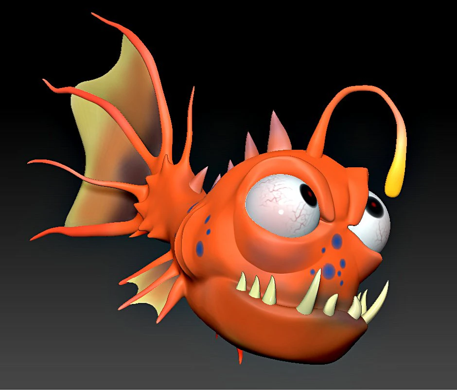 fish lantern 3D Model .c4d .max .obj .3ds .fbx .stl .blend