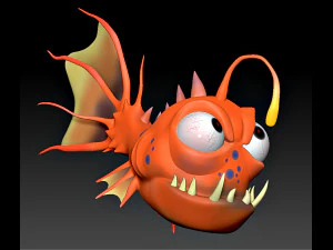 मछली लालटेन 3D मॉडल