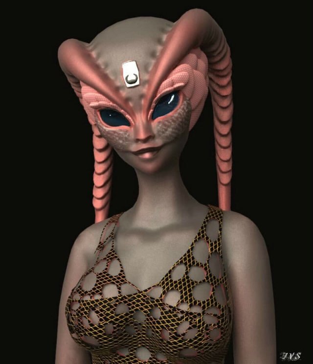 of an alien 3D Model .c4d .max .obj .3ds .fbx .stl .blend 