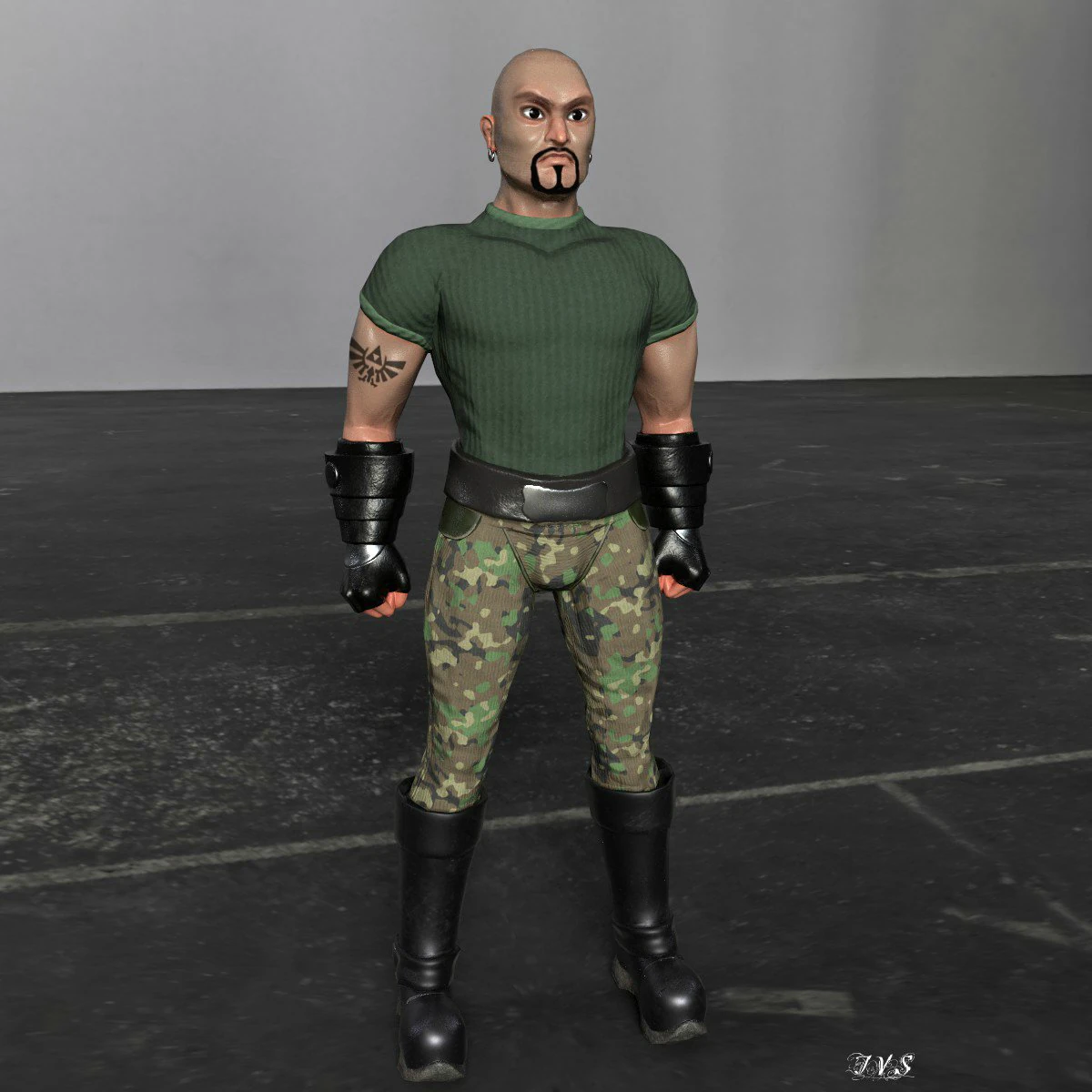3d men fighter 3D Model .c4d .max .obj .3ds .fbx .stl .blend