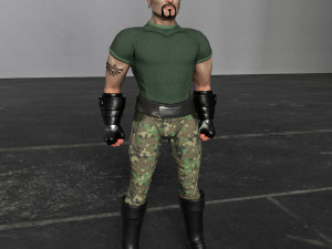 3d men fighter Modelo 3D