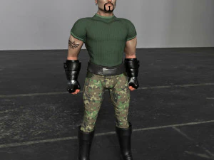 3d men fighter 3D Model