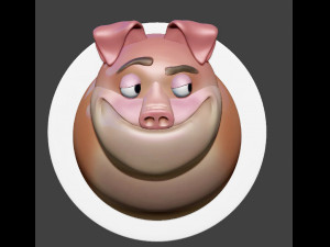 pig fridge magnet 3D Model