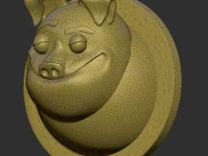 pig fridge magnet 3D 模型