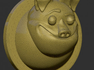 pig fridge magnet 3D 模型