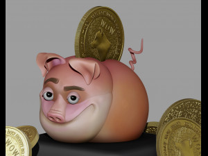 crypto-coin doge for printer 3D Model
