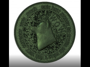 crypto-coin doge for printer Modelo 3D