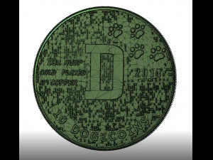 crypto-coin doge for printer 3D Model