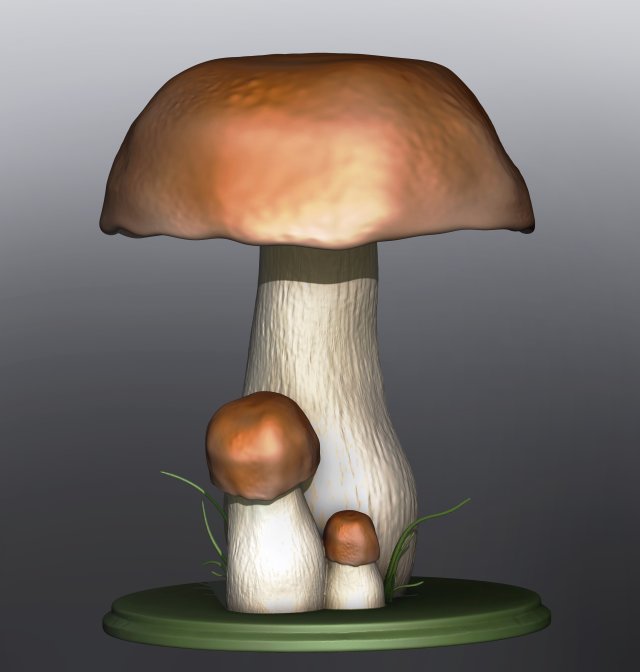 forest mushrooms for 3d printer printing for the interior of an apartment and office com 3D Model .c4d .max .obj .3ds .fbx .stl .blend