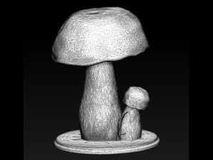 forest mushrooms for 3d printer printing for the interior of an apartment and office com 3D Model