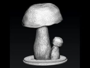forest mushrooms for 3d printer printing for the interior of an apartment and office com 3D Model