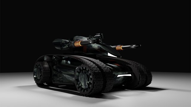 cyber tank 3D 모델 .c4d .max .obj .3ds .fbx .stl .blend 