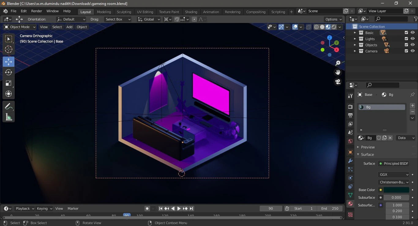 gameing room 3D Model .c4d .max .obj .3ds .fbx .stl .blend 