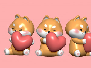 cute shiba dog 3Dプリントモデル