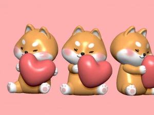 cute shiba dog 3D Print Model