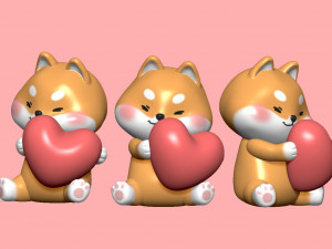 cute shiba dog 3Dプリントモデル