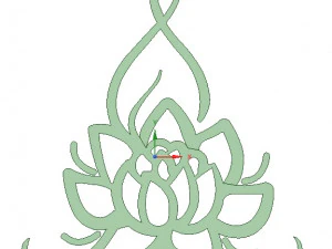 ロータスネックレスペンダント 3Dモデル