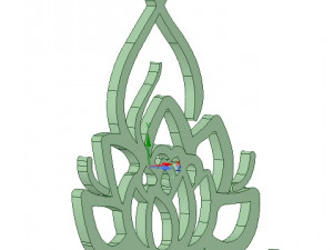 lotus neckless pendant Modello 3D