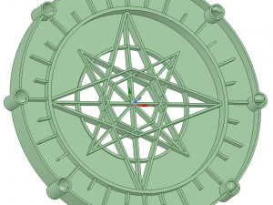 geometric star with moon cycle Model 3D