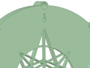 geometric star with moon cycle 3D Model