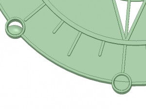 geometric star with moon cycle 3D Model