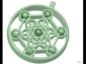 cubo de metatrones con 7 chakras Modelo 3D