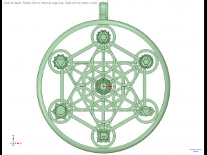 metatrons cube with 7 chakras Modelo 3D