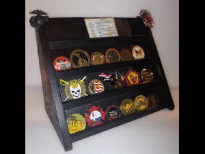 military and first responder challenge coin holder 3D Model
