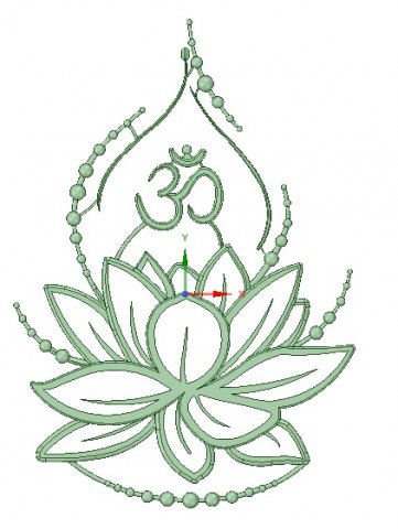 lotus flower pendant 3D Модель .c4d .max .obj .3ds .fbx .stl .blend 
