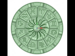 astrology map - with and without the months 3Dプリントモデル