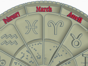 astrology map - with and without the months Modelo de impresión 3D