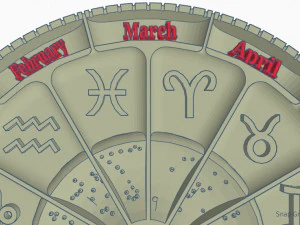 astrology map - with and without the months 3D Print Model
