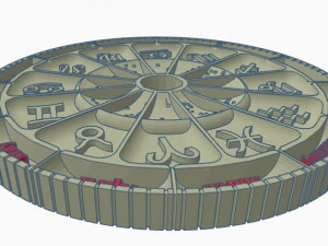 astrology map - with and without the months 3D Print Model