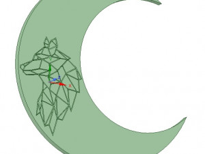 dream catcher wolf moon Modello di stampa 3D