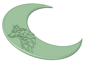 dream catcher wolf moon Modello di stampa 3D