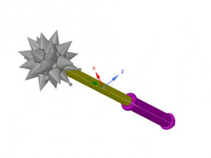 simple spike mace 3D 打印模型