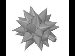 simple spike mace 3D 打印模型