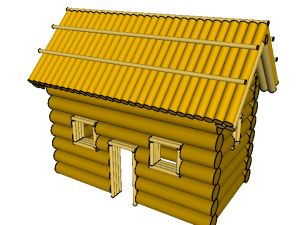 Maison en bois 3D 模型