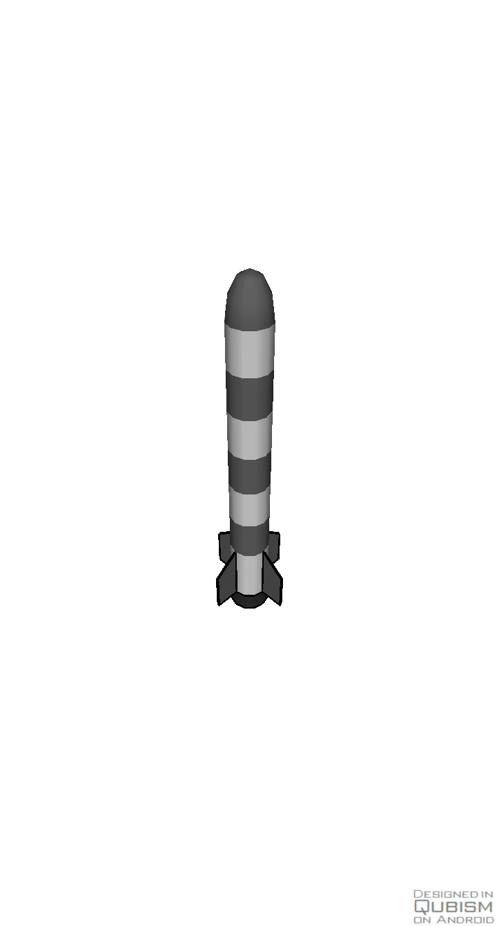 Missile 3D Model .c4d .max .obj .3ds .fbx .stl .blend 